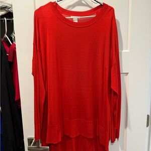 Vibrant Red Oversized Sweater